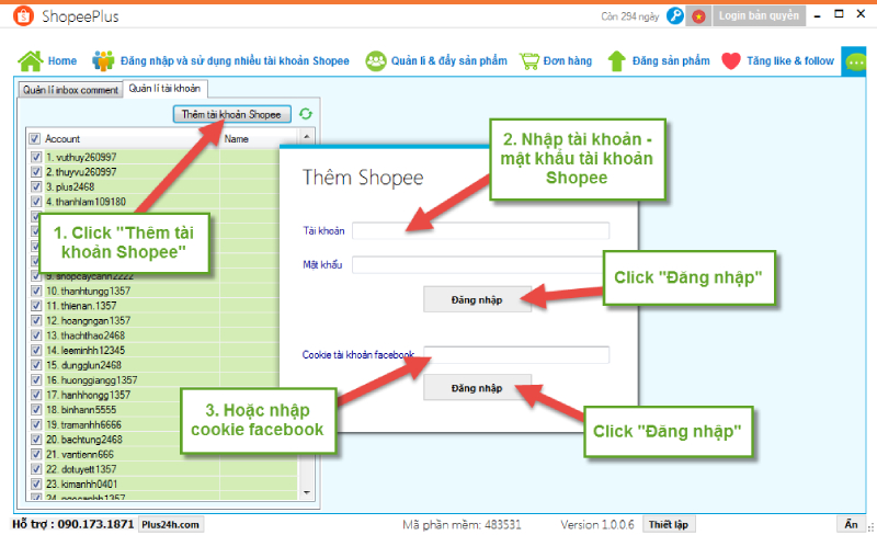 đăng nhập nhiều tài khoản shopee trên shopee plus