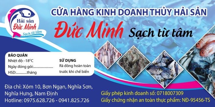 tem nhãn hải sản